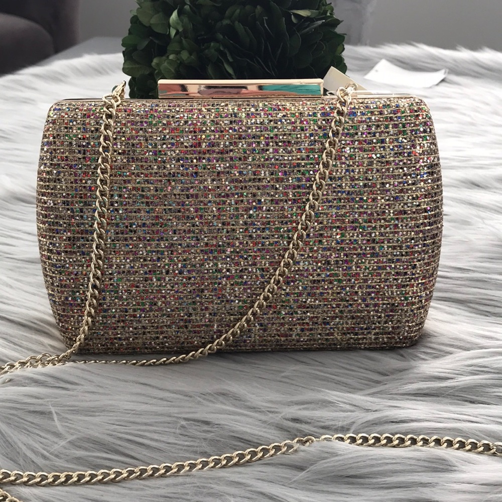 Nordstrom NEW Glitter Minaudiere